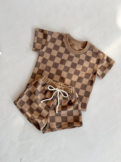 Ins Style Foreign Trade Baby Short Sleeve Suit