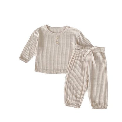 Children Spring And Autumn Cotton Base Pajamas Suit