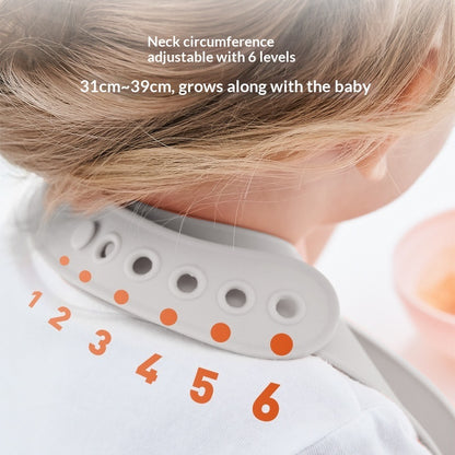 Bavette bébé en silicone alimentaire, imperméable et antitache