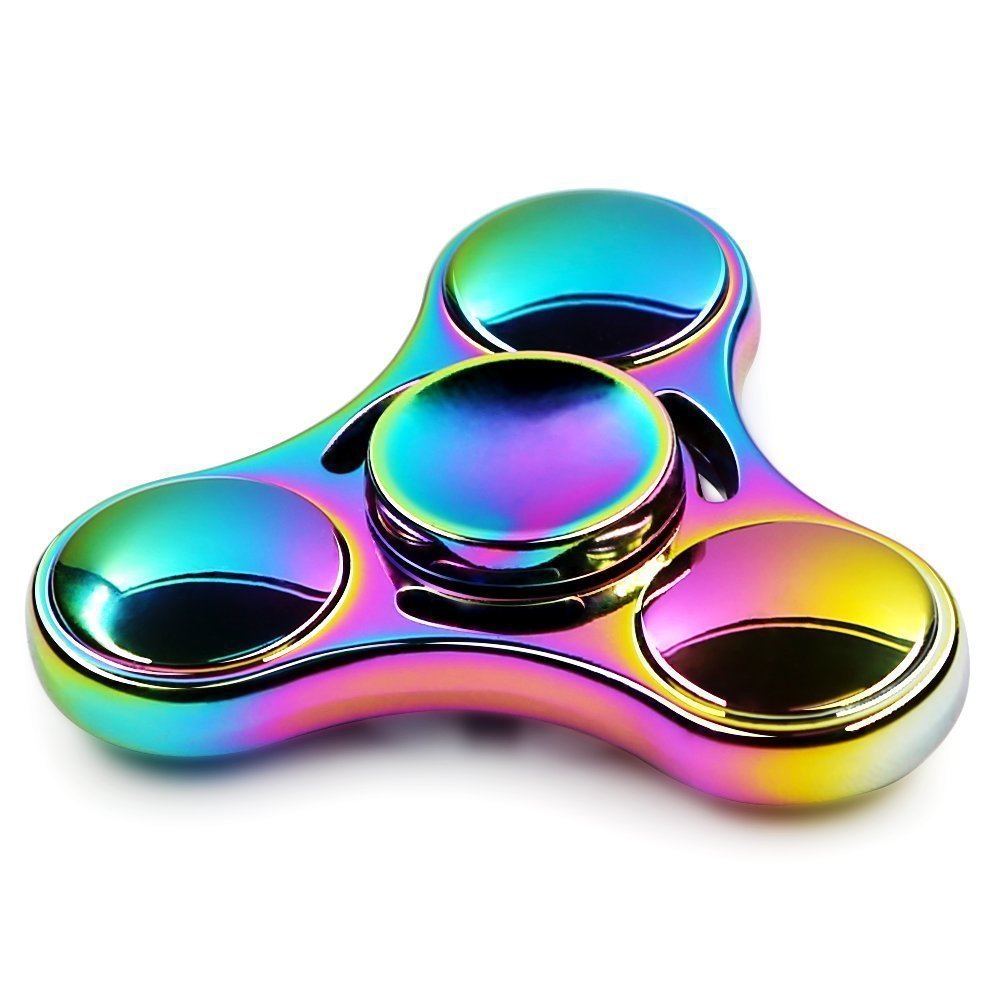 Colorful Whirlwind Triangle Fingertip Gyro Clover Cool Alloy UFO Inter Finger Gyro