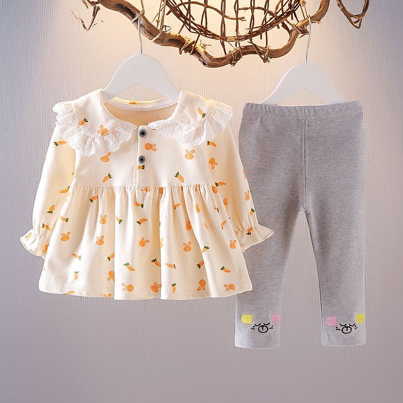 Girls Spring Western Style Two-piece Suit