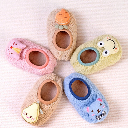 Non-slip Floor Socks For Kids Warm Fleece-lined And Extra-thickperfect As Your Little Ones First Pair Of Shoe