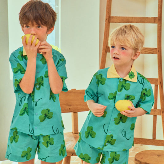 Fashion Printed T-shirt Shorts For Boys And Girls