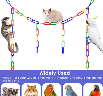 Jouet pour perroquet Fournitures pour oiseaux Chaîne en plastique en forme de C