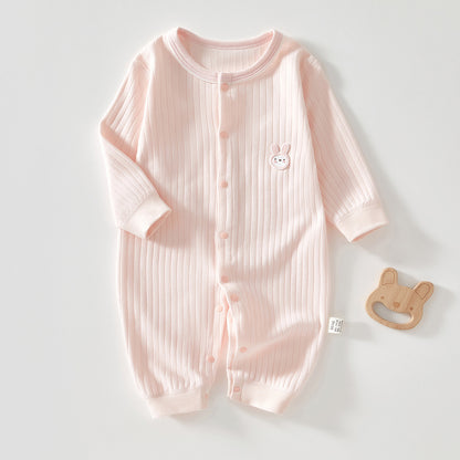 Pure Cotton Boneless Long-sleeve Baby Onesie