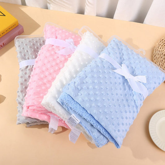 Soft Double-layered Thermal Blanket Textured Puffed Surface