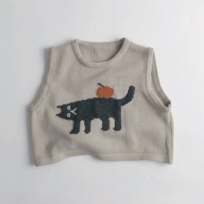 Spring And Autumn Vest Sleeveless Jacquard Knitted Cotton
