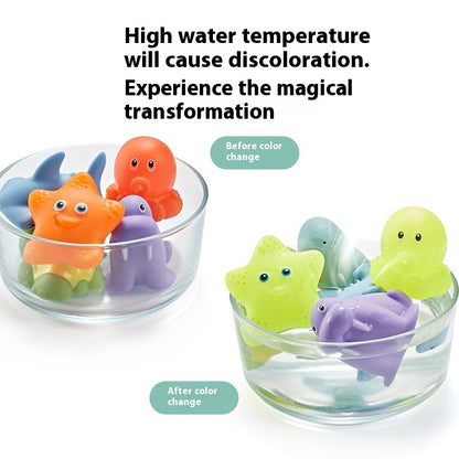 Baby Bath Toys Turtle Sprinkler Net Fish Catching Shark