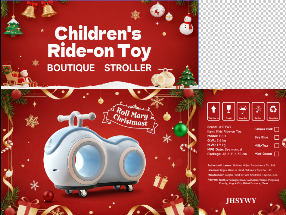 Children's Simplicity Household Sliding Pedal-free Luge Toy