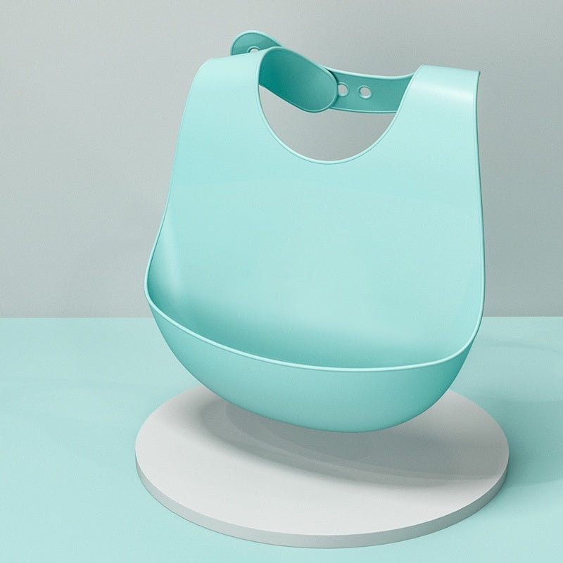 Bavette bébé en silicone alimentaire, imperméable et antitache