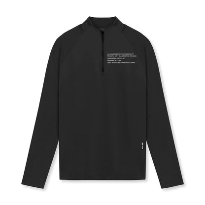 Men's Small Turtleneck Slim-fit Half Zipper Training Long Sleeve T-shirt