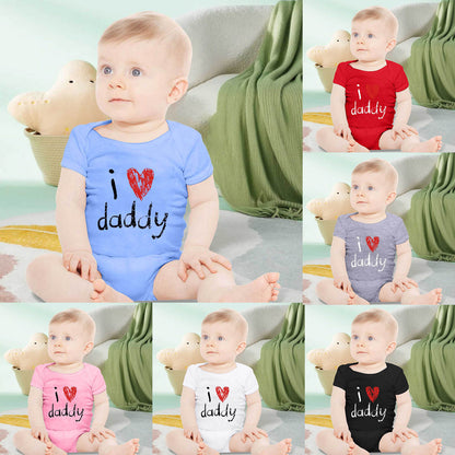 English Letter Printed Cotton Baby Romper