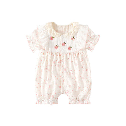 Summer Thin Super Cute Sweet Short-Sleeve RomperCrawling Suit