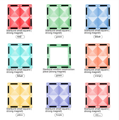 Color Window Asterism Magnetic Building Blocks Assembly
