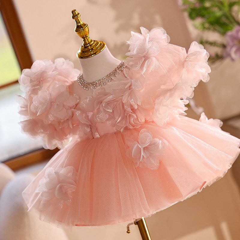 Robe de petite fille d'été, tenue d'hôte, tutu de performance au piano