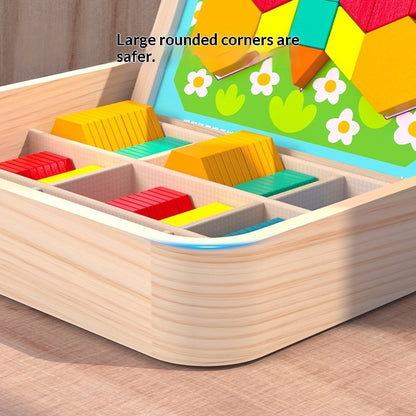 Jouet éducatif magnétique Blocs de tangram géométriques pour enfants