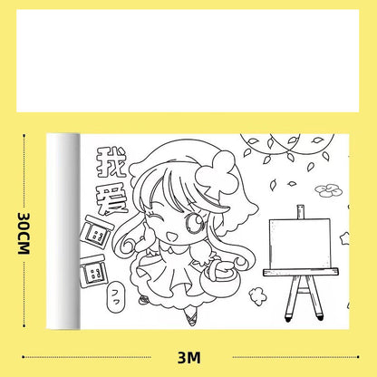 Children's Graffiti Scroll Color Filling Drawing Paper