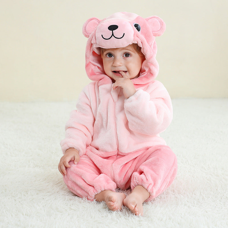 Flannel Animal Onesie For Kids