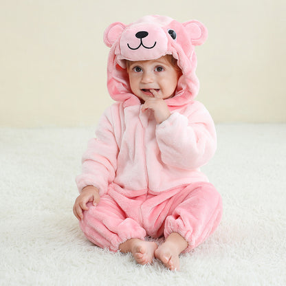 Flannel Animal Onesie For Kids