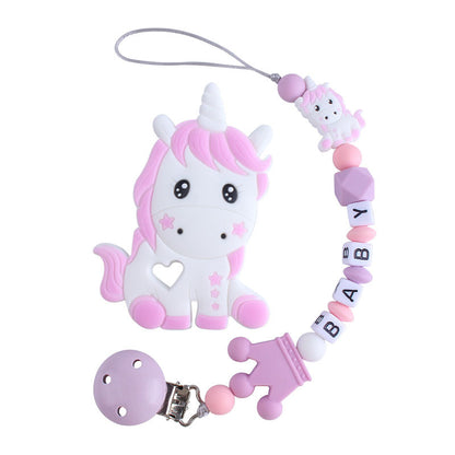 Teething Silicone Pacifier Clip With Toy