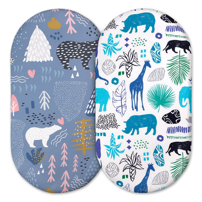 Baby Cradle Fitted Sheet Elastic Printing Baby Caring Table Changing Cover