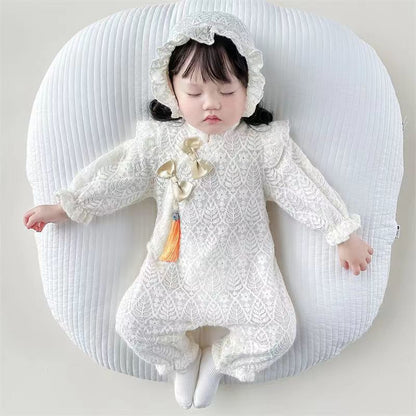 Body-combinaison Enfant Manches Longues Dentelle Princesse