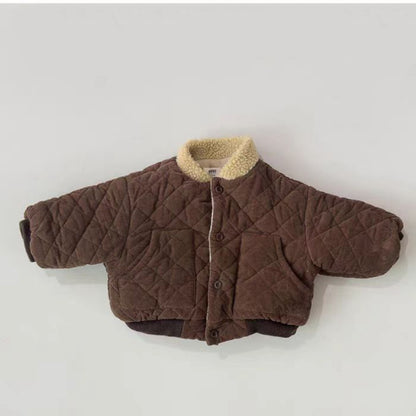 Retro Diamond Thick Warm Quilted Jacket