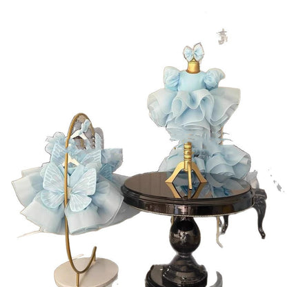 Little Girl Flower Girl Wedding Dress Tulle Tutu Skirt Children's Western Style Dress