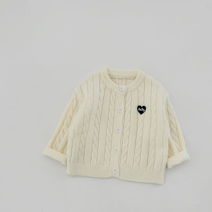 Twist-knit Cardigan Autumn Kids Clothing Outerwear
