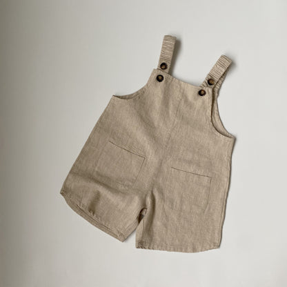 Boys And Girls Retro Artistic Suspender Pants