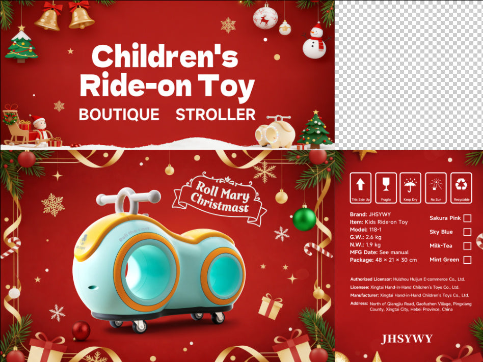 Children's Simplicity Household Sliding Pedal-free Luge Toy