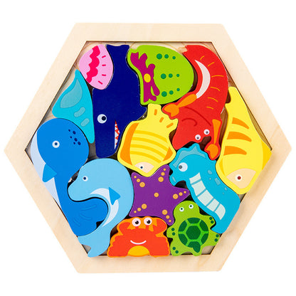 Children's Animal Fruit Creative Three-dimensional Puzzle Puzzle Educational Toys