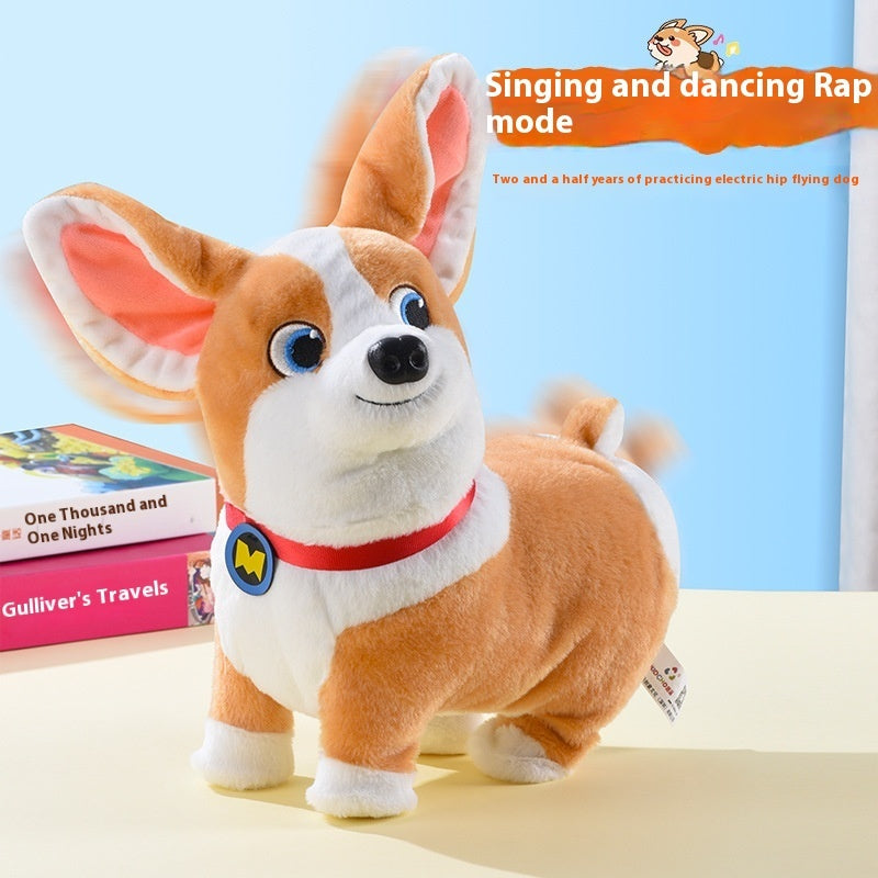 Electric Hip Flying Dog Shaking Head Funny Stuffed Toy