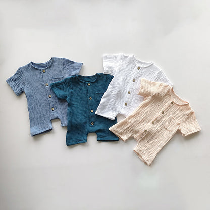 Fashion Casual Infant Summer Short-sleeved Rompers