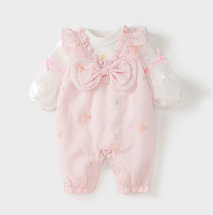 SpringAutumn One-Hundred-Day Romper Set For Baby Girls Full Moon
