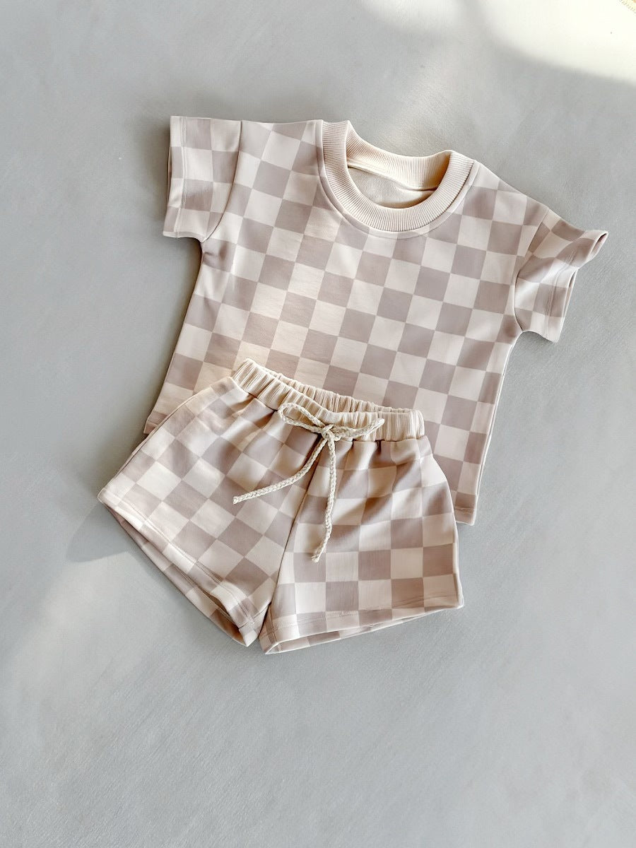 Ins Style Foreign Trade Baby Short Sleeve Suit