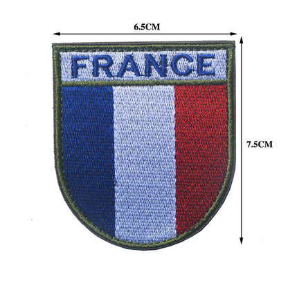 Blue White And Red Striped Velcro Armband Embroidery