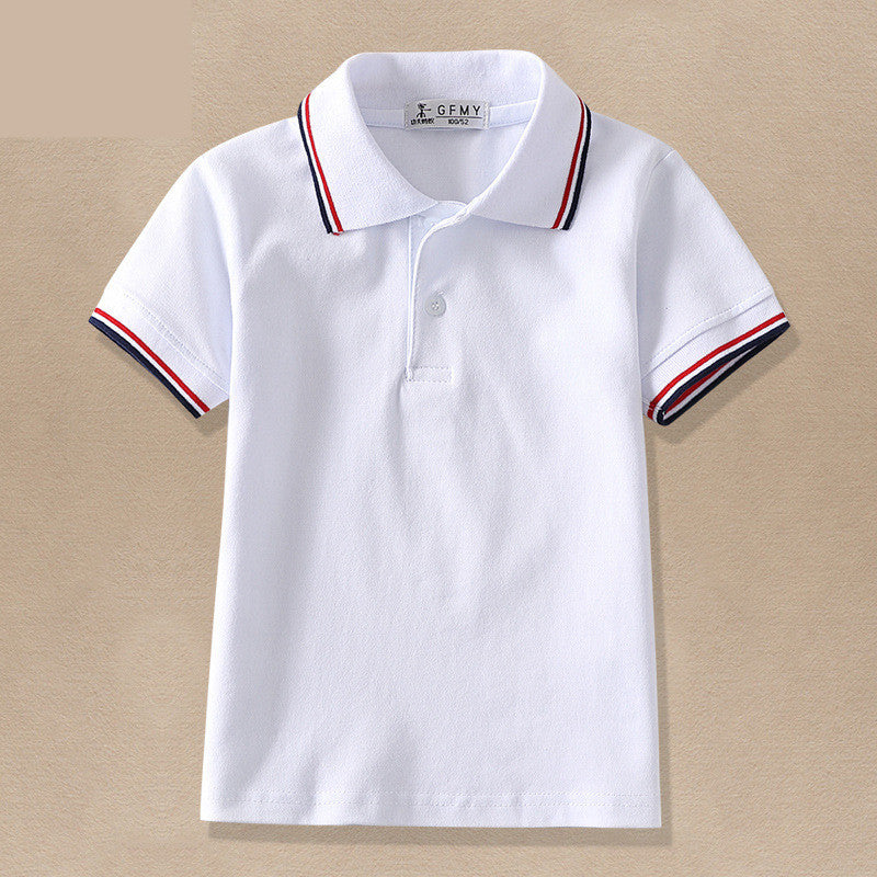 T-shirt blanc à revers pour enfant CUHK