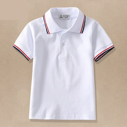T-shirt blanc à revers pour enfant CUHK