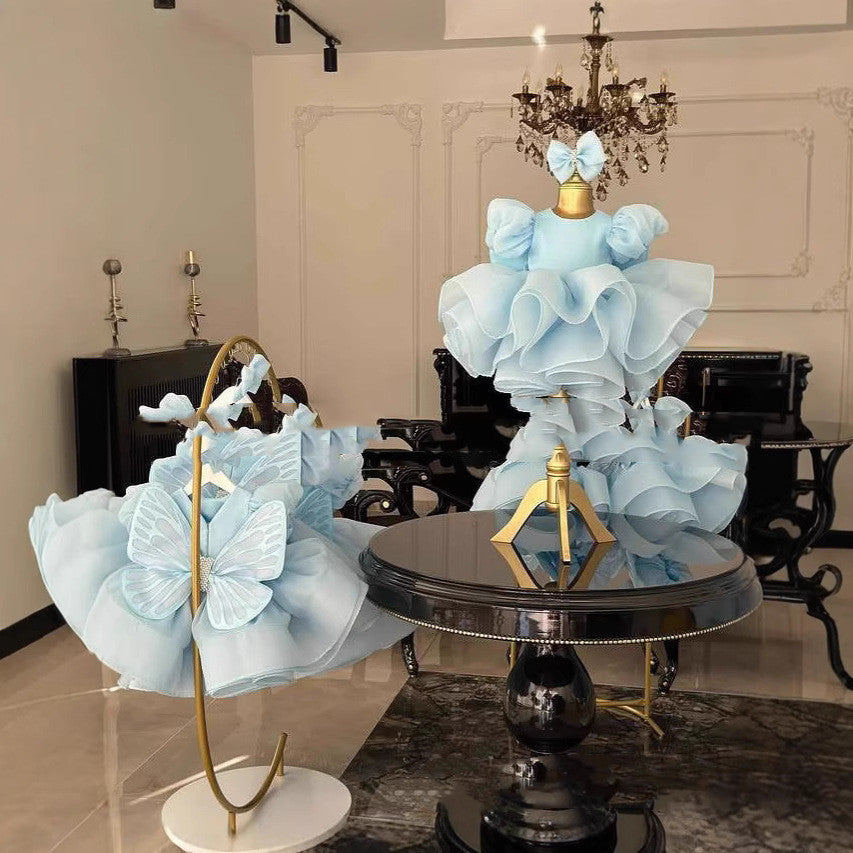 Little Girl Flower Girl Wedding Dress Tulle Tutu Skirt Children's Western Style Dress