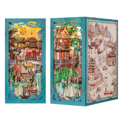 Dongpo Zhiyi Diy Wooden 3d Stereo Hand-assembled Book Stand Model Building Toy