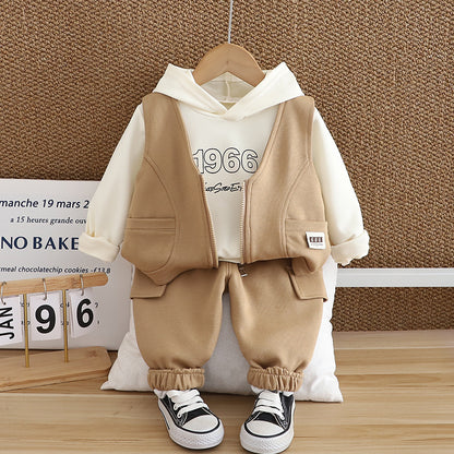 Children's Clothes Number Vest Three-piece