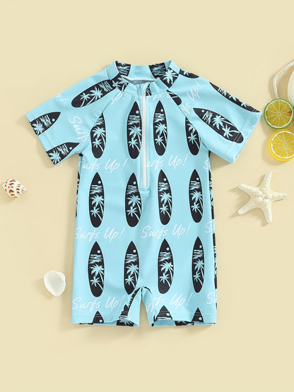 Cute Crab Printed Baby Boys' Light Blue Protective Shorts