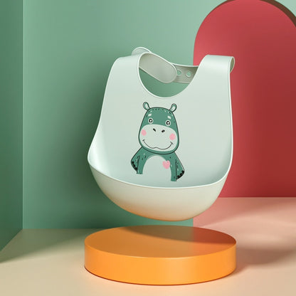 Bavette bébé en silicone alimentaire, imperméable et antitache