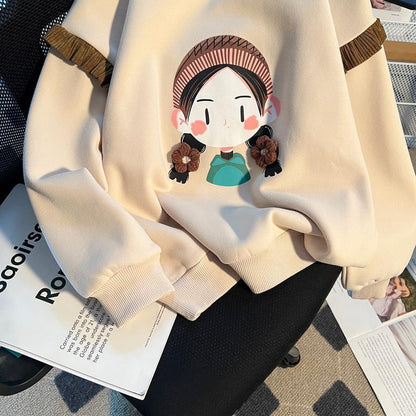 Girls Stylish Hoodie Base Layer Casual Style For Kids