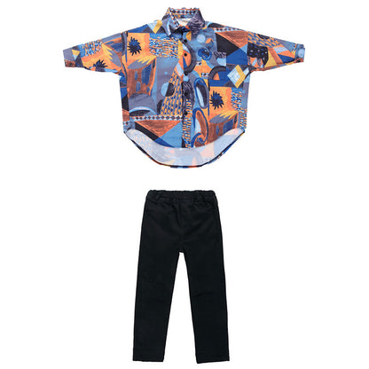 Camisa floral suelta para niños para ropa de baile