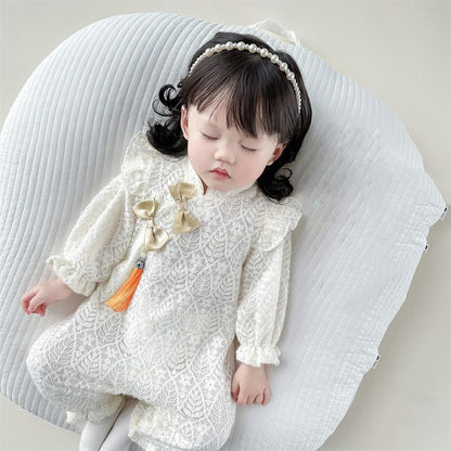 Body-combinaison Enfant Manches Longues Dentelle Princesse