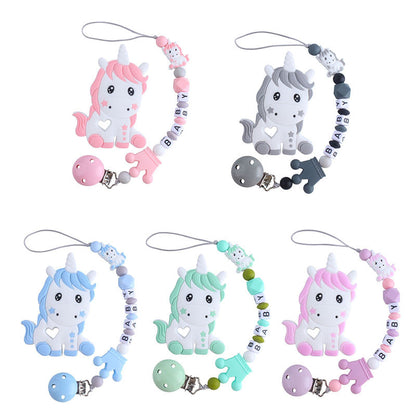 Teething Silicone Pacifier Clip With Toy