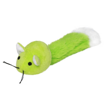 Colorful Long Tail Plush Mouse Self-Hi Nibbling Cat Does Not Hurt Nails Puzzle Cat Toy