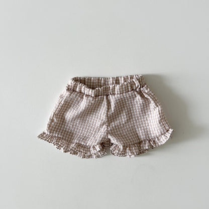 Girls' Ear Edge Short Sleeve Set